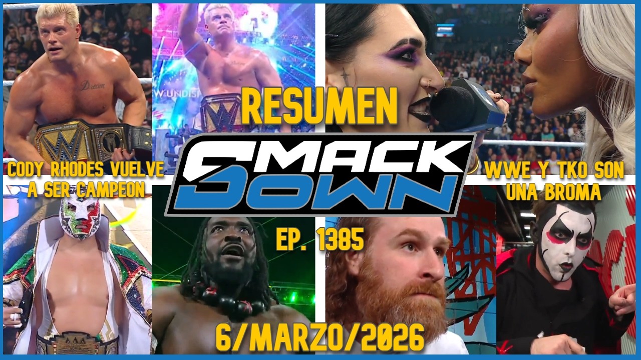&iexcl;CODY RHODES VUELVE A SER CAMPEON! | WWE Smackdown | 6 Marzo 2026 | RESUMEN Y RESULTADOS