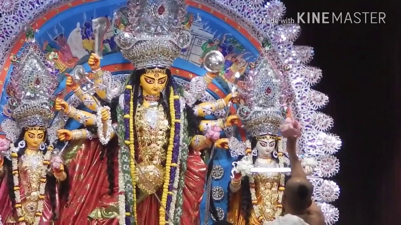 Belur Math Durga Puja Sandhya Aarati, Asthami Day, বেলুর মঠের দুর্গাপূজা সন্ধ্যা আরতি, kolkata,