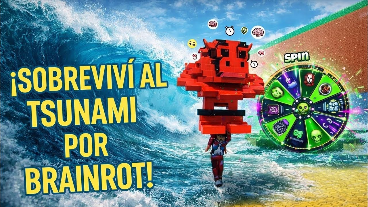 ¡ESCAPANDO DE TSUNAMIS POR BRAINROTS! (ESTO FUE LO QUE CONSEGUI)