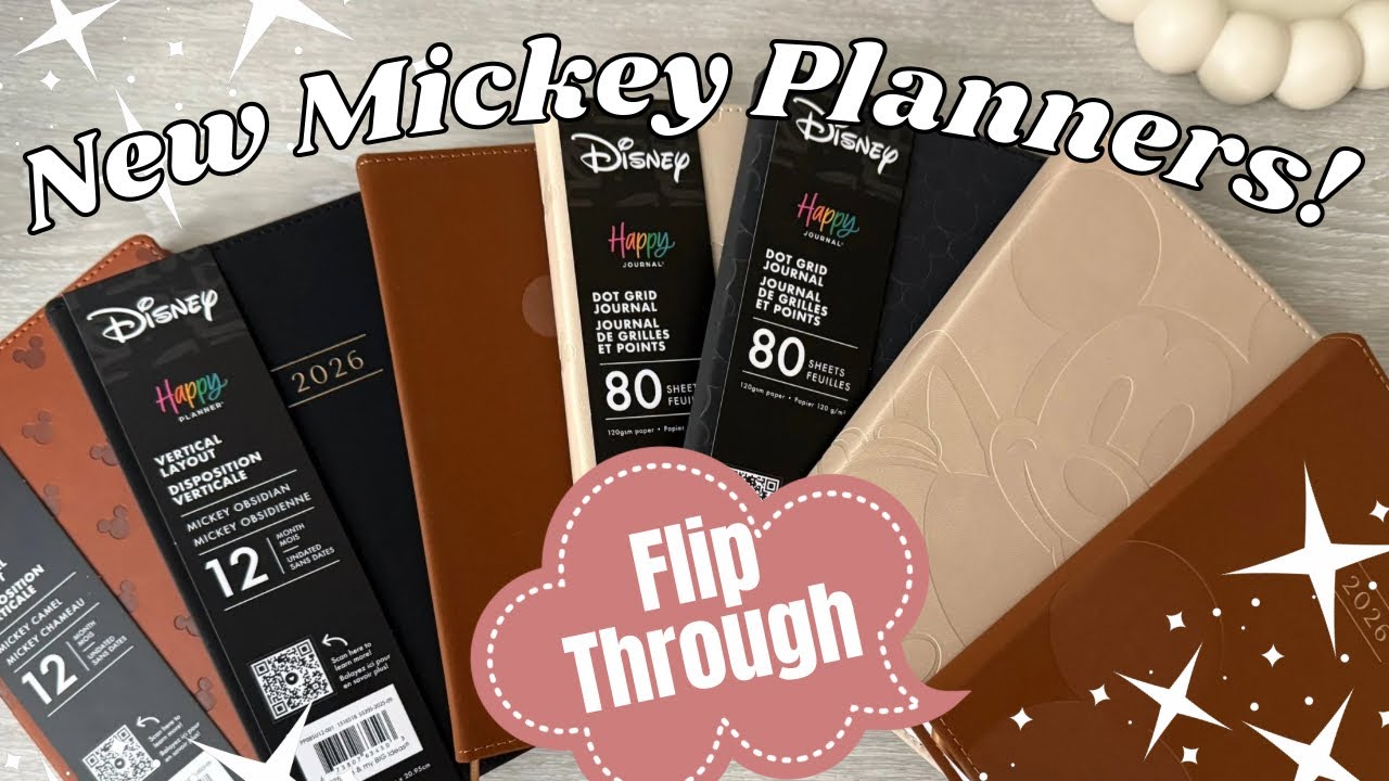 Новые ежедневники и журналы Микки | Happy Planner