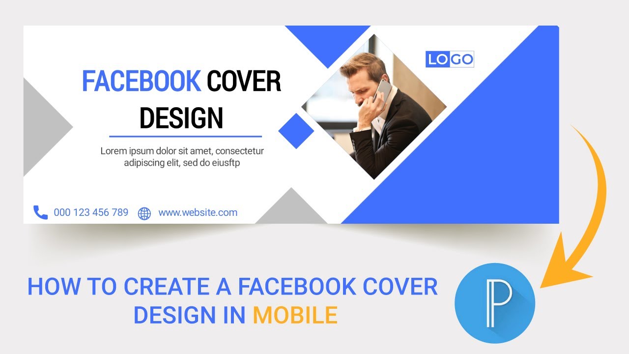 how to  Creative business facebook cover Pixellab tutorial