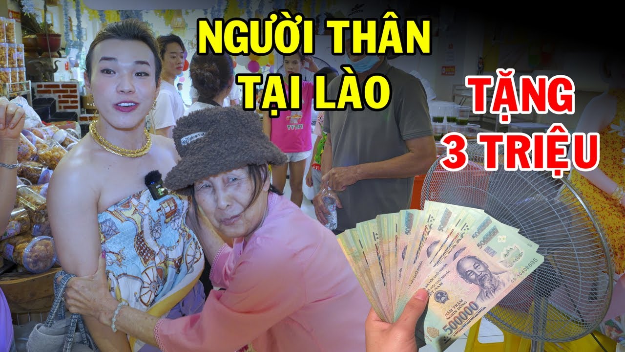 Ty Thy gặp lại người thân tại Lào sau 20 năm xa cách, tặng 3 triệu - Ty Thy Vlog Gỏi đu đủ