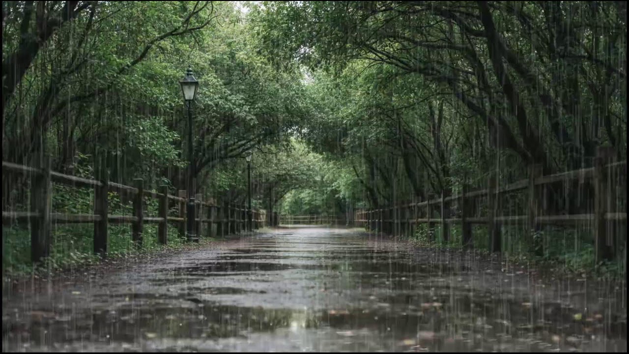 Relaxing Forest Rain at Dusk | Ambient Leaf and Rain Sounds to Help You Sleep Better Naturally
