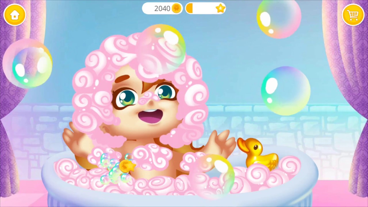 Baby Princess Sisters game by TutoTOONS for kids, babies | Diaper Change, Feed, Bath and Dress Up