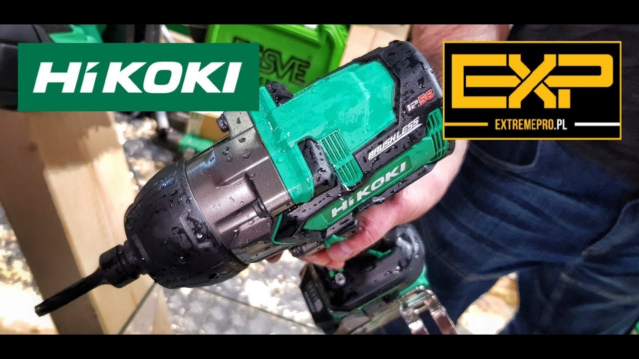 HiKOKI IP 56 - pokaz pracy pod wodą