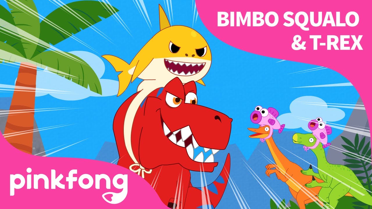 Bimbo Squalo con Tirannosauro RexㅣCanzoni con Animali e DinosauriㅣPinkfong! Canzoni per Bambini