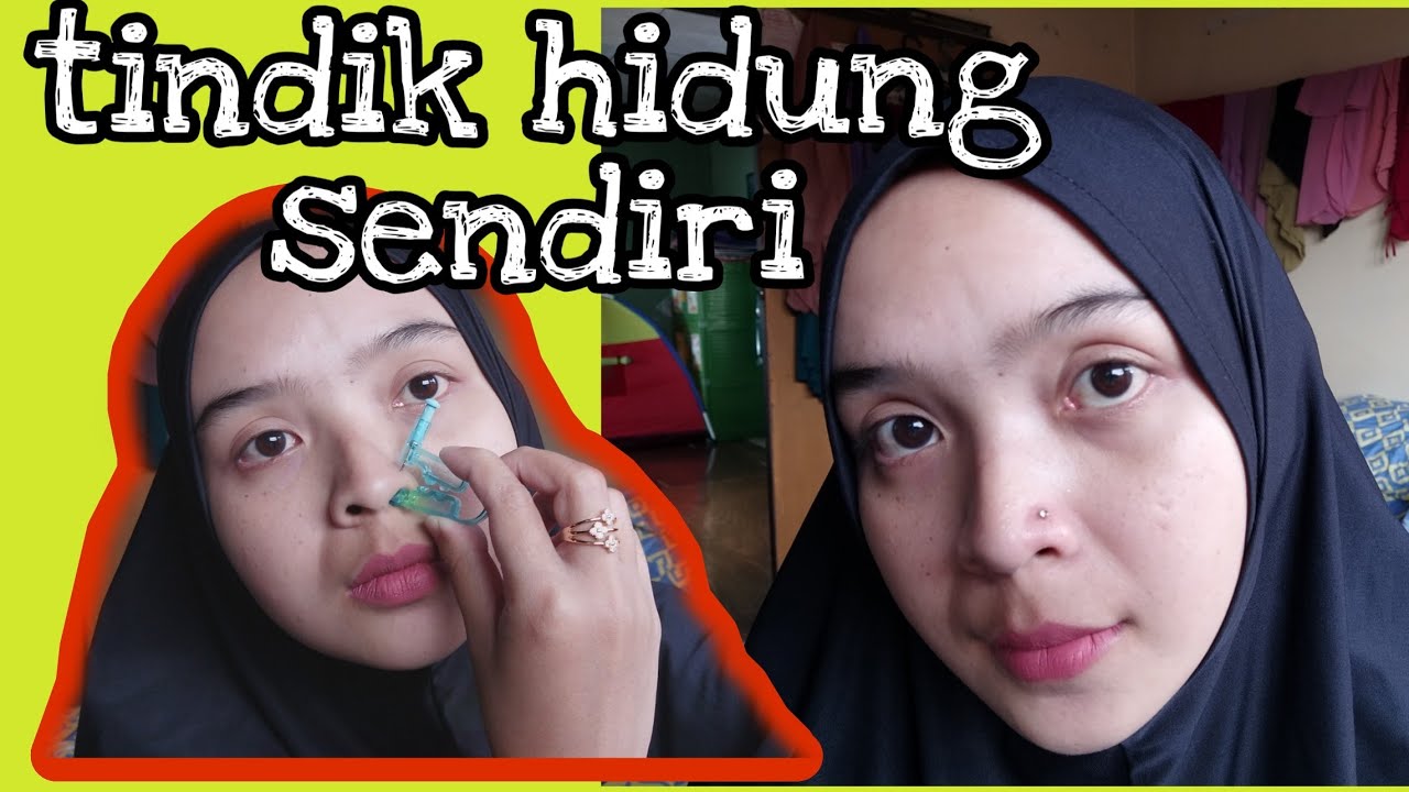 CARA TINDIK HIDUNG SENDIRI DIRUMAH || Piercing my nose || PRODUK YG DIPAKE KLIK DI KERANJANG