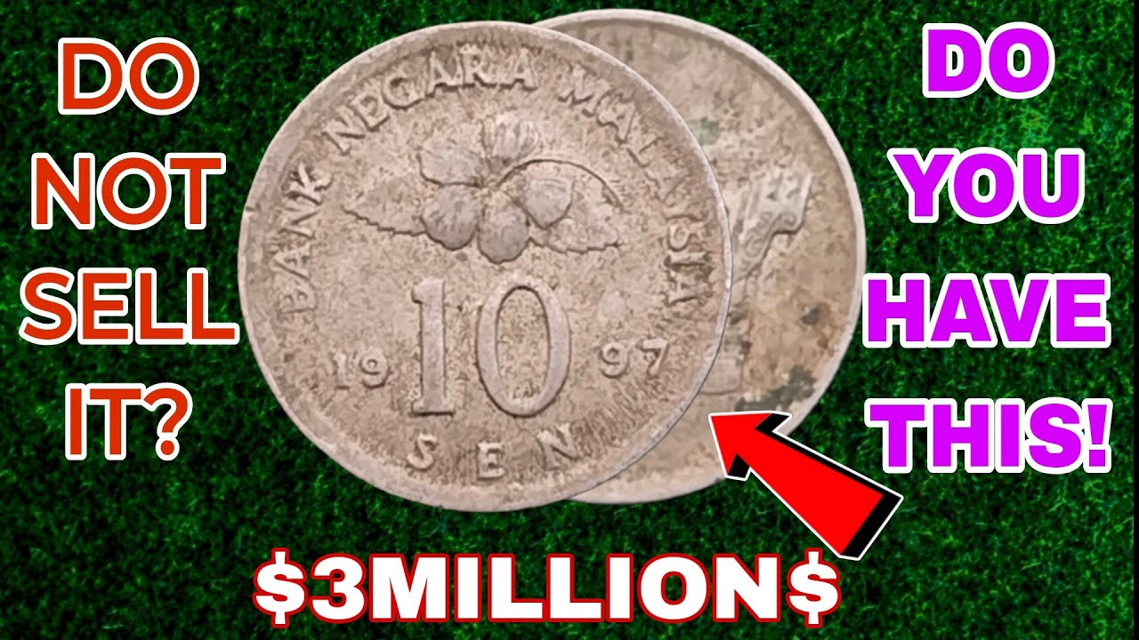 1997 Malaysia 10 Sen Coin | Bank Negara | Rare Malaysian Coin Collectible
