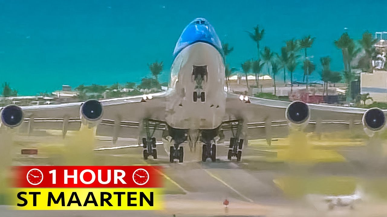 1 Hour of Plane Spotting at ST MAARTEN (2016)