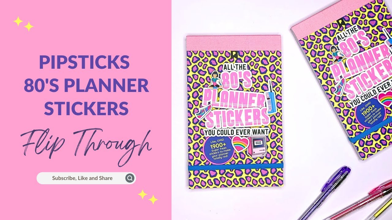 Pipsticks 80's Planner Sticker Pad