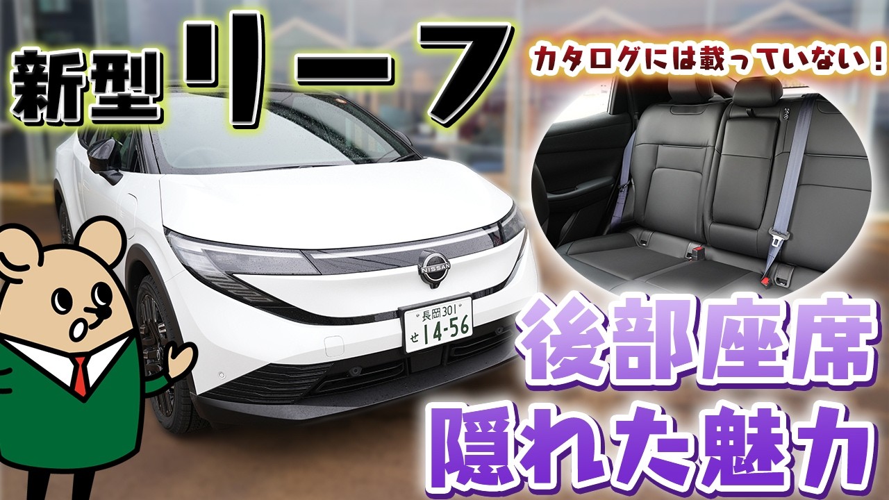 【新型 リーフ】買う前に絶対見てほしい後部座席のリアル