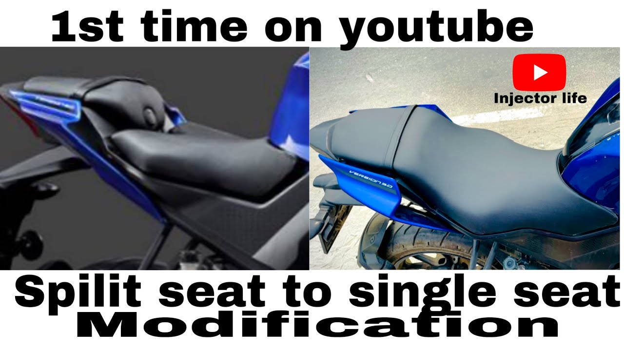 R15 v3 spilit to single seat modification || first time on youtube ||yamaha r15 v3 seat convert