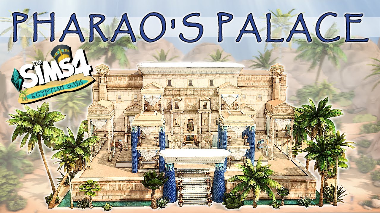 PHARAO'S PALACE | Egyptian Oasis Collab | Sims 4 Speed Build | No CC