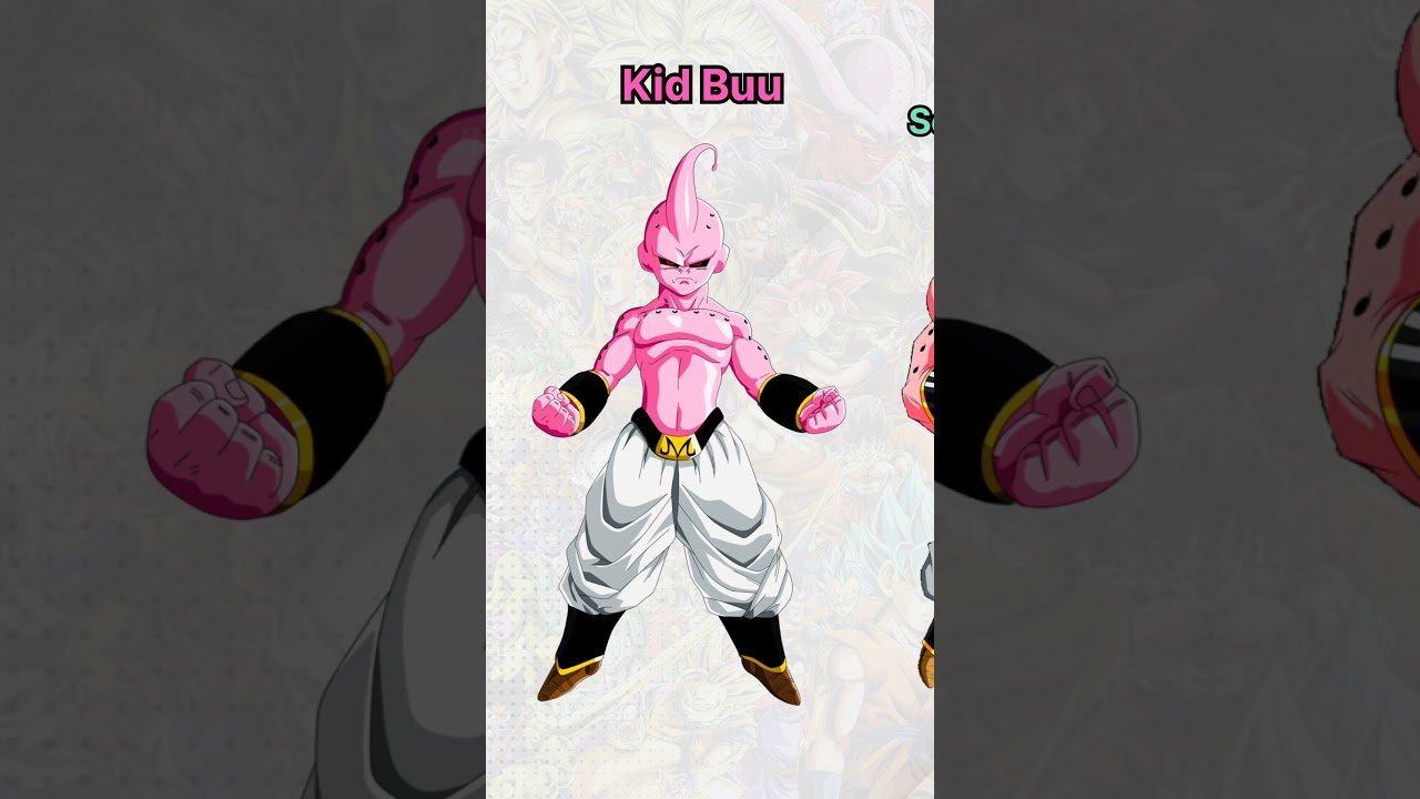 Majin buu all forms and transformations #shorts