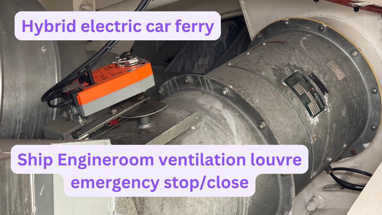 Ship Engineroom ventilation louvre emergency stop/close
