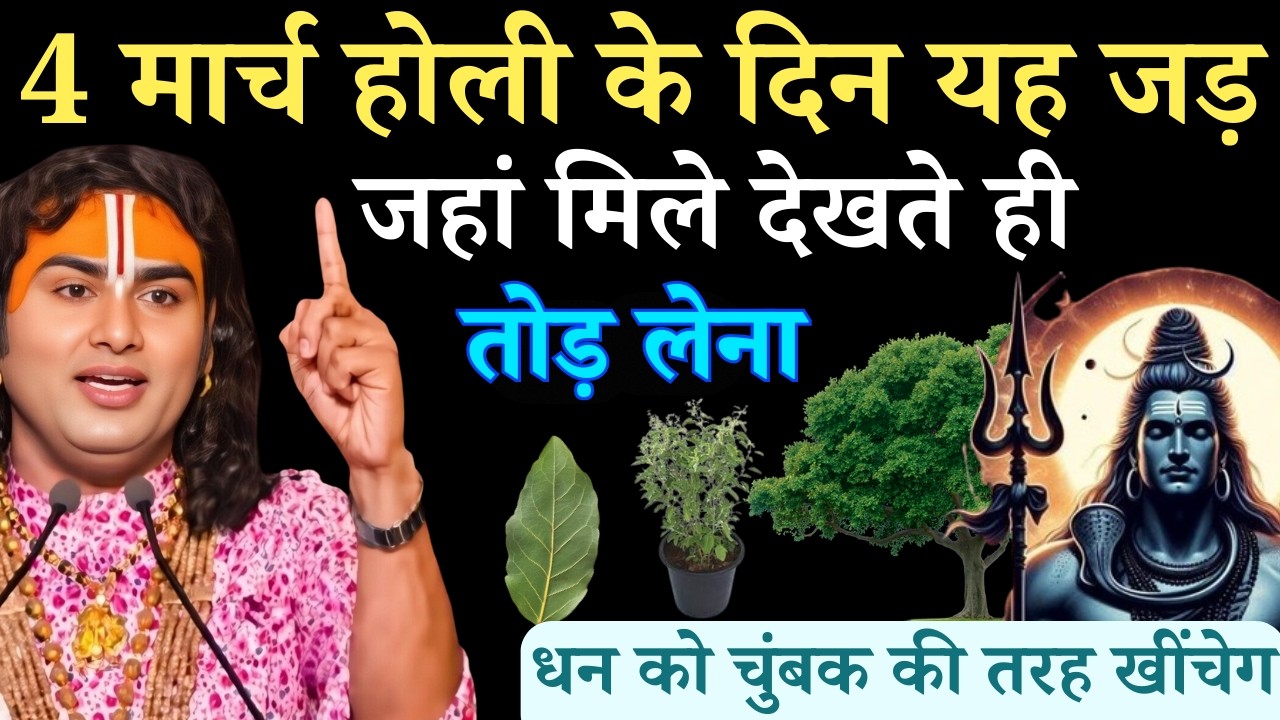 4 मार्च होली के दिन यह जड़ जहां मिले देखते ही तोड़ लेना | Aniruddhacharya Ji