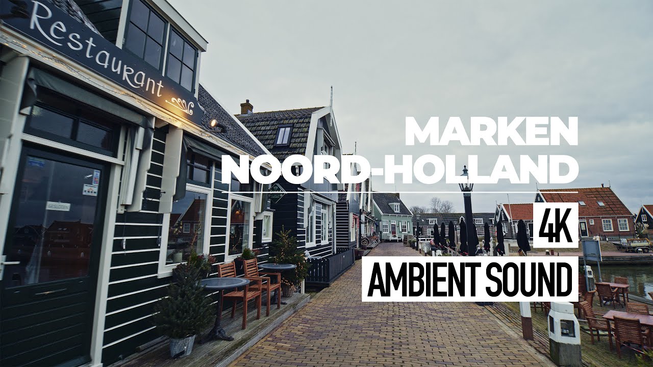 Marken - houten huisjes en een vuurtoren / Many Wooden Houses, One Lighthouse | 4K Walk