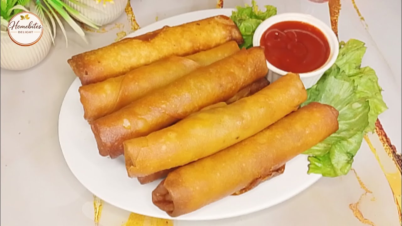 Crispy & Flavorful Chicken Spring Rolls | Easy Homemade Recipe for Ramadan & Parties
