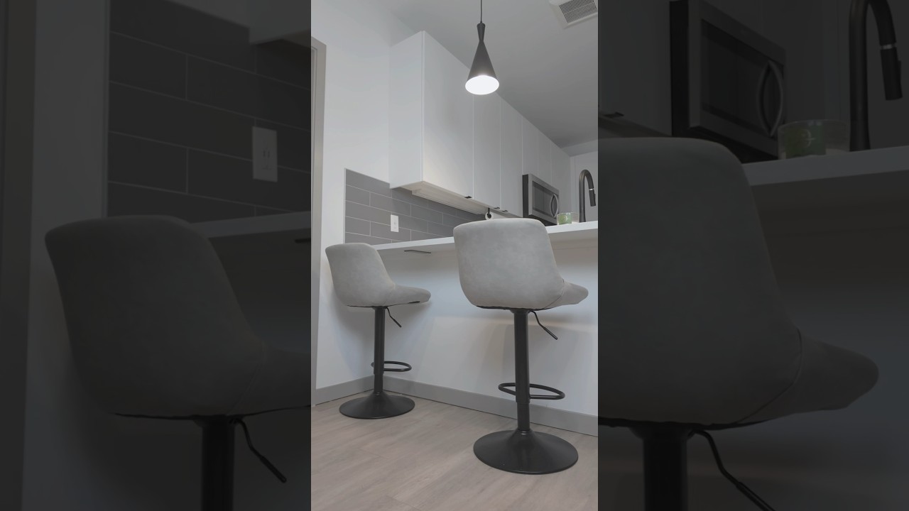 love this comfy grey barstool set from 