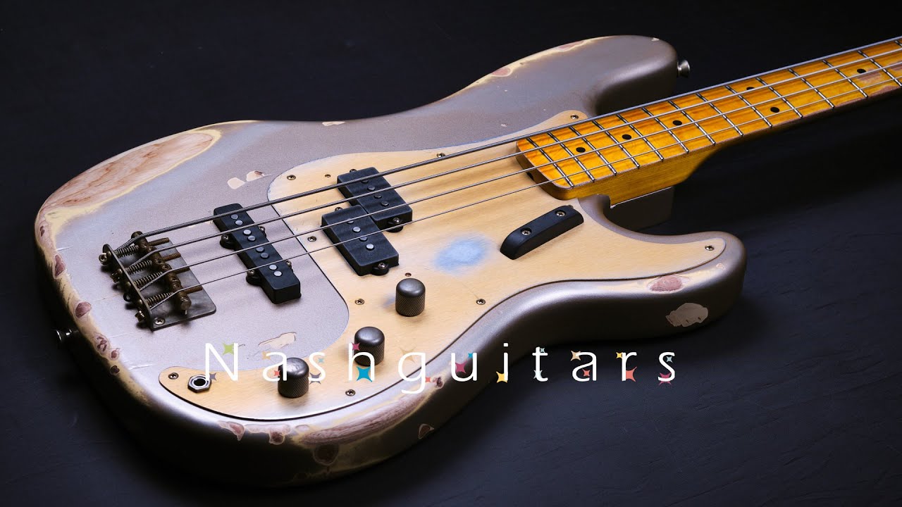 Nash Guitars  PB/J57 Shorline Gold Metallic Heavy Aged Bass Demo