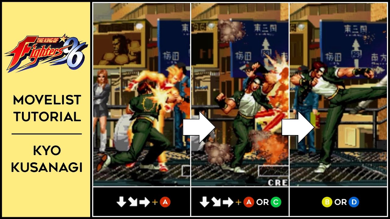001 | The King of Fighters '96 Movelist Tutorial - Kyo Kusanagi