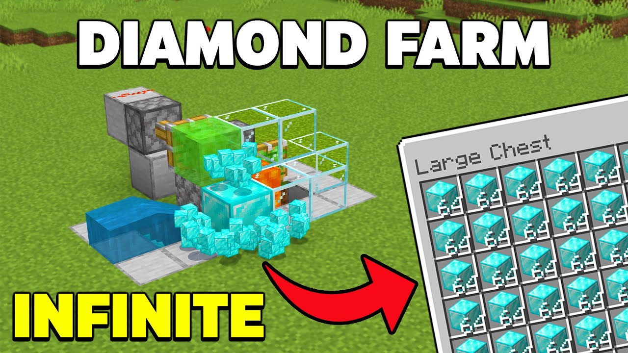 INFINITE Diamond Farm in Minecraft Bedrock 1.21! (glitch)