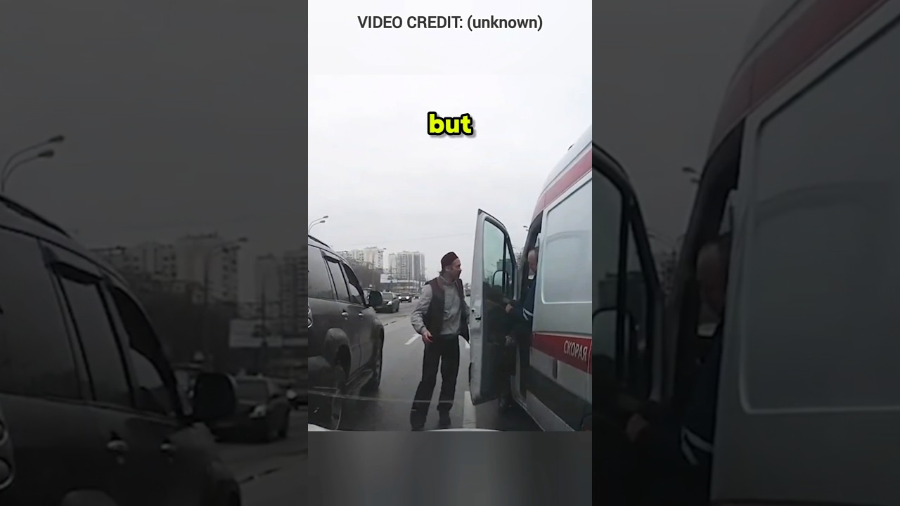 Ambulance Road Rager Gets Instant Karma
