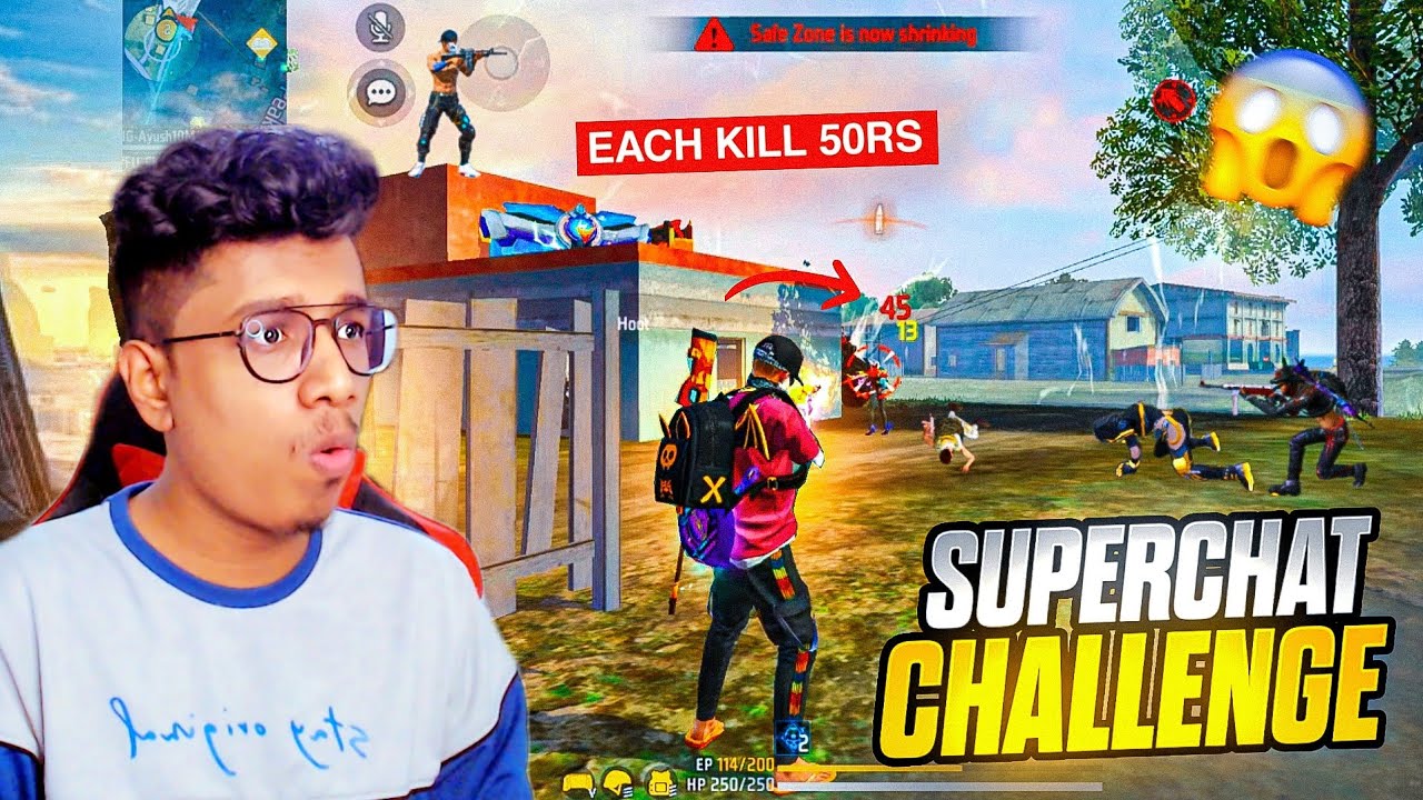 Subscriber Superchat Challenge തന്നപ്പോൾ 😱 Each Kill 50Rs In Grandmaster Lobby - Freefire Malayalam