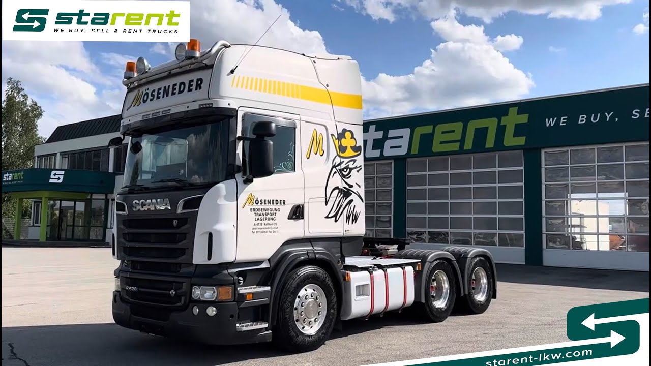Verkauft Scania V8 R620 6x4 Topline, Hydraulik, Retarder, Alufelgen, SZM23109, www.starent-lkw.com