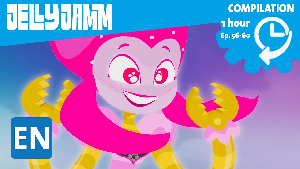 Jelly Jamm English. 1Hour Compilation (Ep.56-60) Cartoons in English for kids