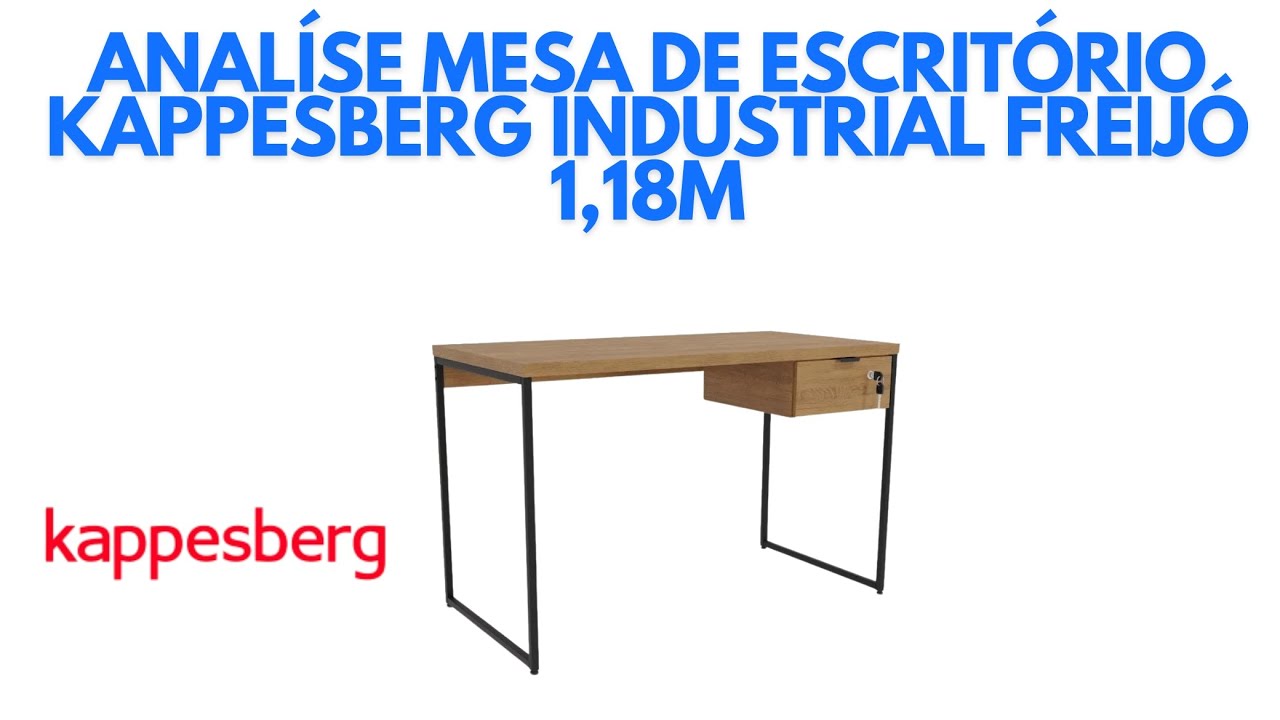 Analíse Mesa De Escritório Kappesberg Industrial Freijó 1,18m