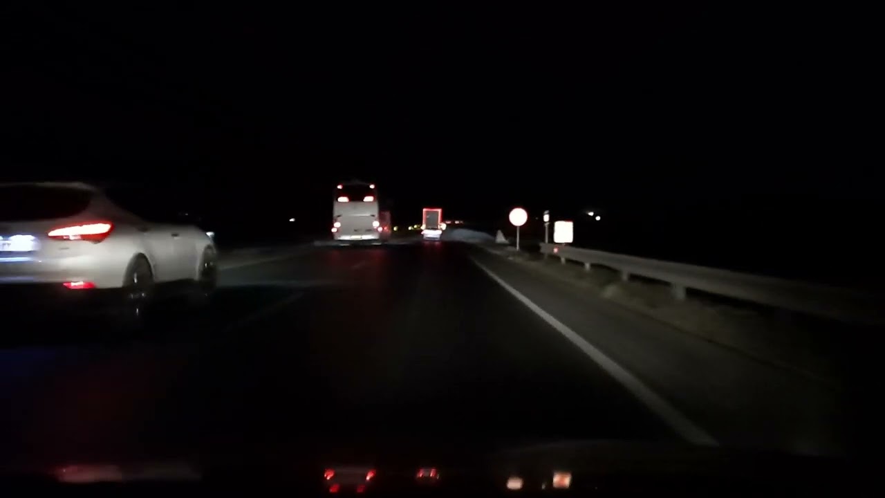 SERENE NIGHT DRIVE - DRIVING AT NIGHT IN IRANIAN ROAD - MEYAMI TO SHAHROUD.