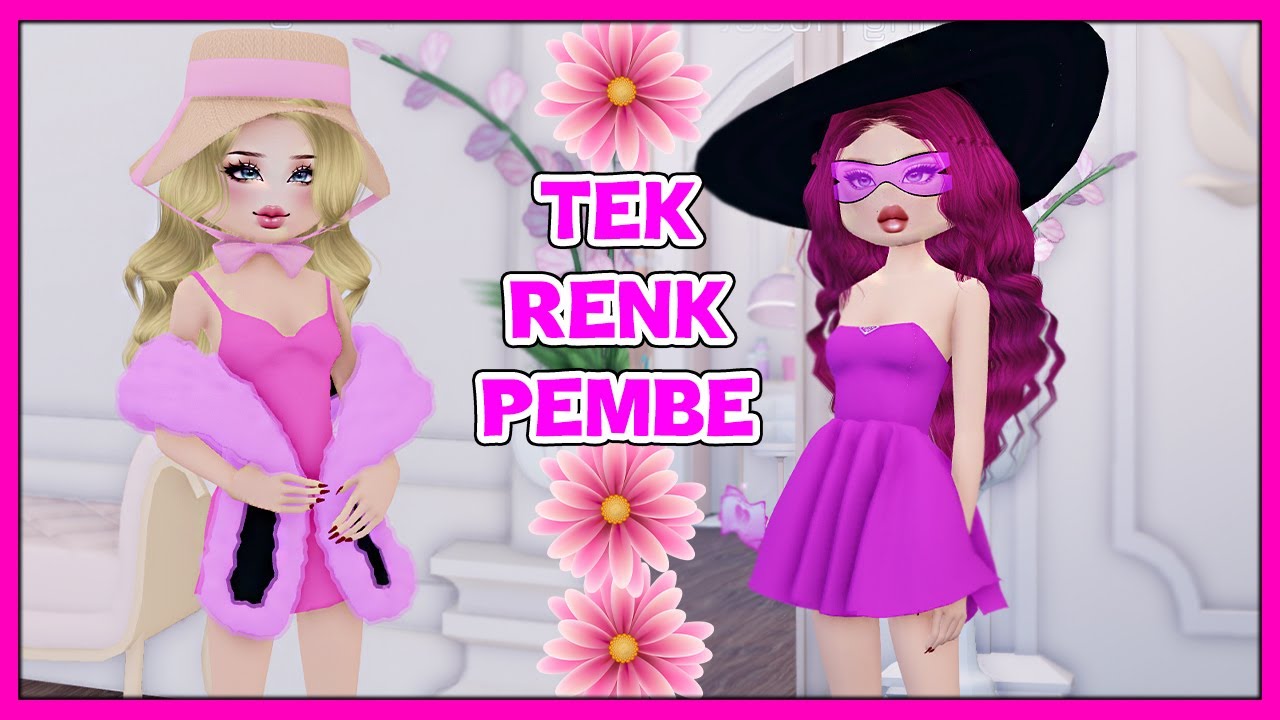 💖 TEK RENK PEMBE MODA YARIŞI 😍 ROBLOX DRESS TO IMPRESS