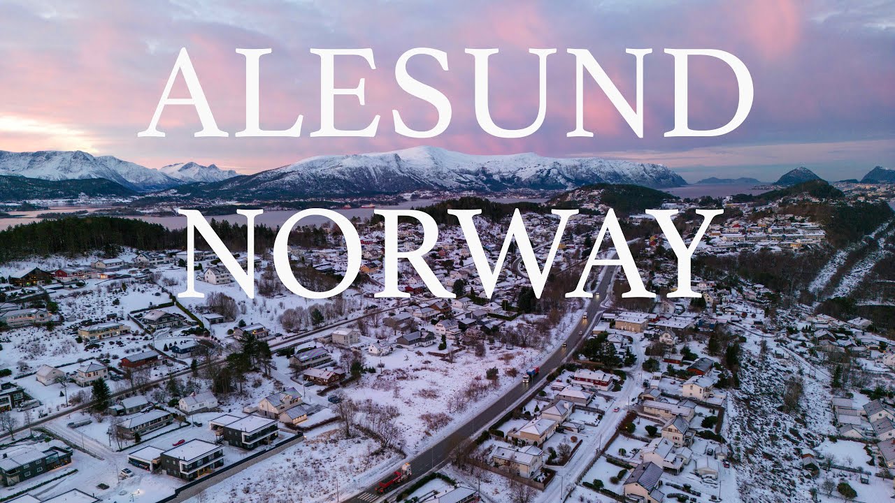 Alesund, Norway Winter With Drone