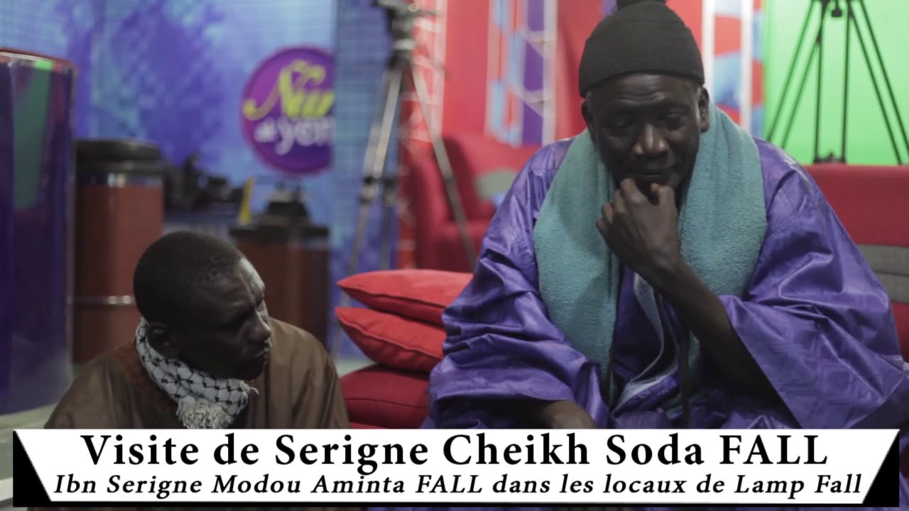Serigne Cheikh Soda FALL Ibn S. Modou Aminta Fall dans les locaux de Lamp Fall TV