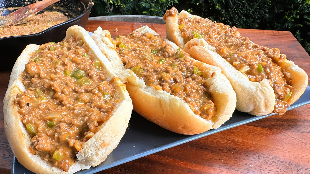 Chopped Meat and Cheese Sandwich - Sloppy Joe Philly-Cheese Steak Sandwiches