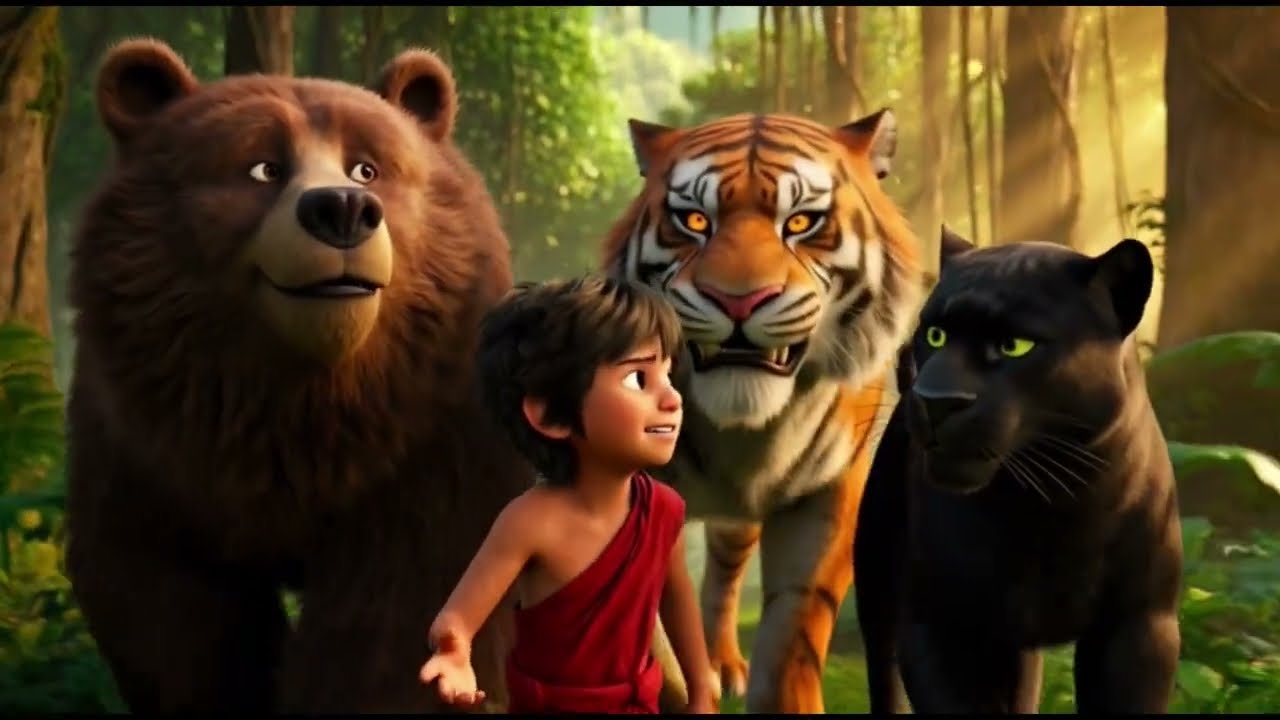 Mowgli Jungle Adventure Story | Brave Boy Saves Bagheera | Cinematic Jungle Animation Story