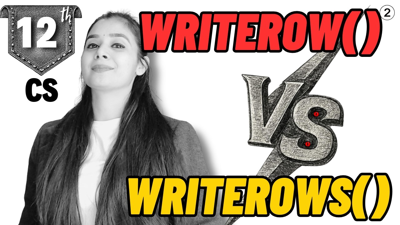 CSV File - csv.writer(), writerow(), writerows() | Python | Class 12 CS