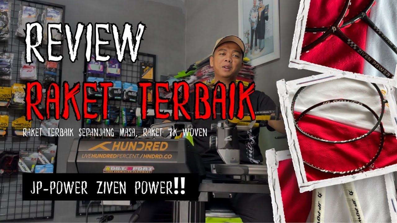 [REVIEW]RAKET JP-POWER❗❗ SERI ZIVEN POWER,RAKET BAHAN 7K WOVEN TER THE BEST DIINDONESIA👌👍