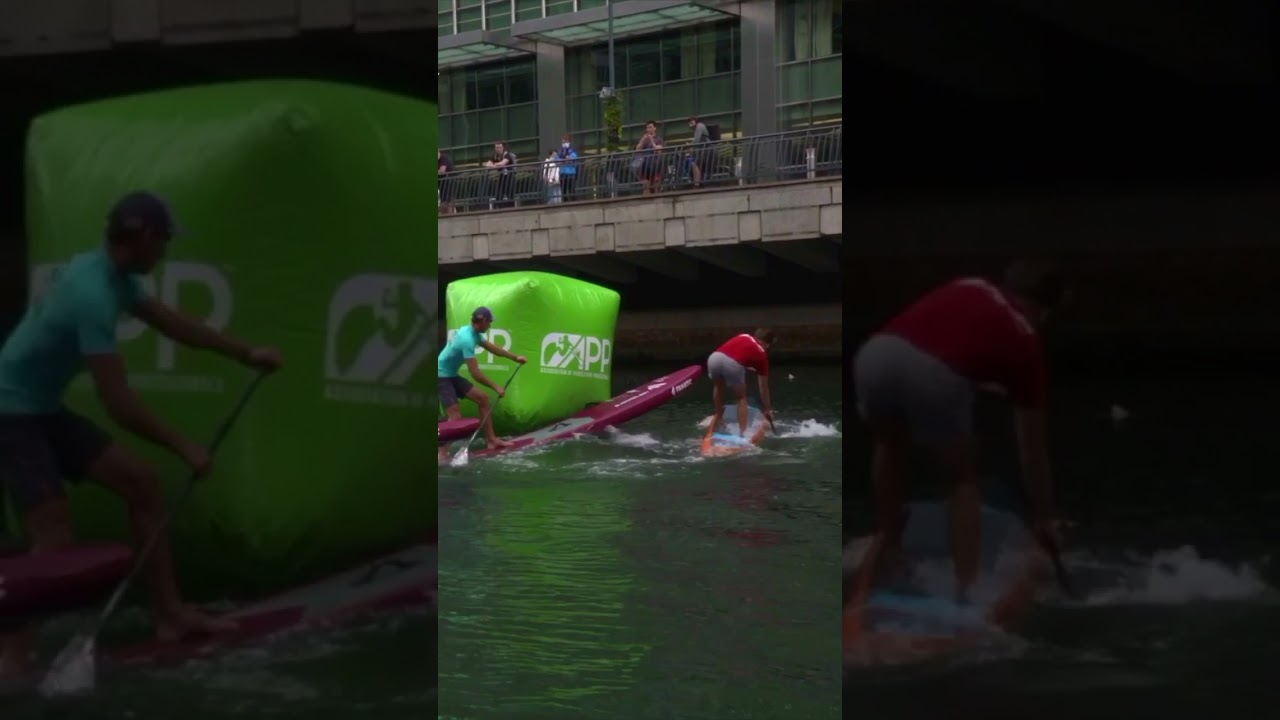 Arthur Arutkin giving Blue Ewer a wet reminder to turn closer to the buoy #shorts #sup
