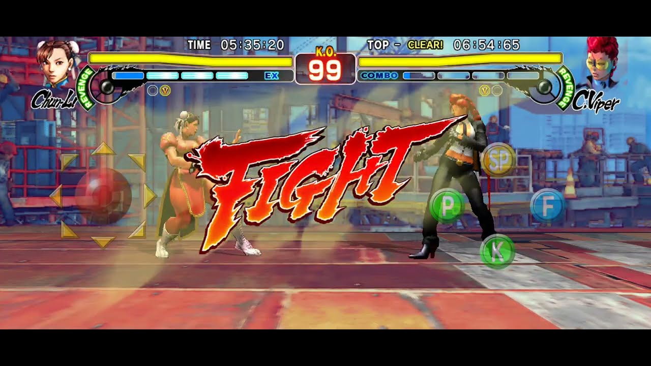 SF4, Street Fighter IV CE gameplay on mobile (Chun-Li 春麗 ; difficulty : grueling)