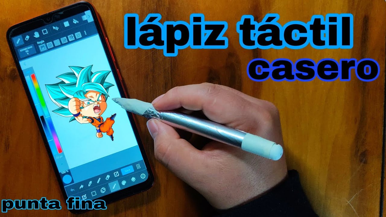 Como hacer un lápiz táctil PUNTA FINA (Para dibujar) paso a paso / Super facil