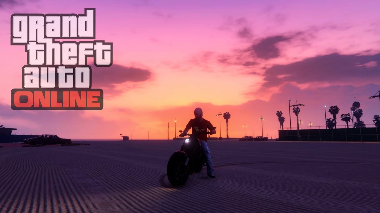 GTA ONLINE  :  andando de moto no gta online em primeira pessoa até a praia . Vídeo relaxante de pov