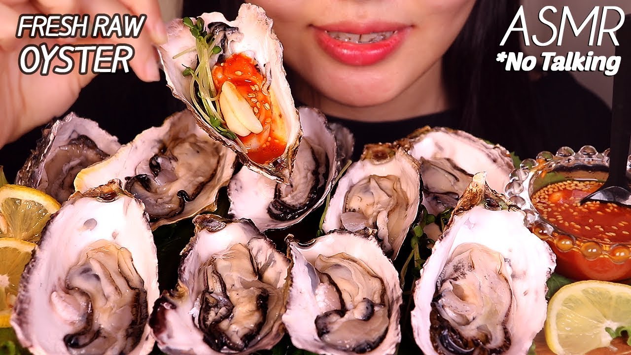 ASMR│FRESH RAW OYSTER Mukbang│NO TALKING│EATING SOUNDS