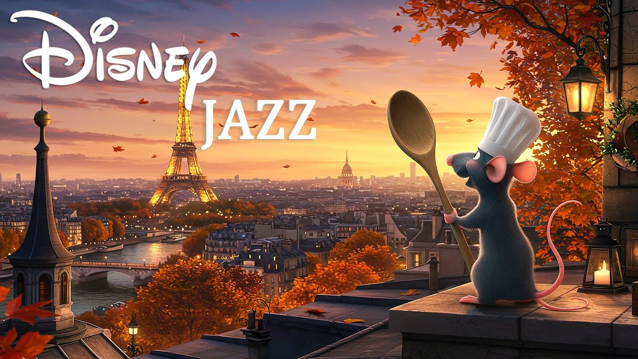 Autumn Disney & Pixar Guitar Jazz  🍁 Disney Jazz Relaxing Instrumental Music to Study, Work, Focus