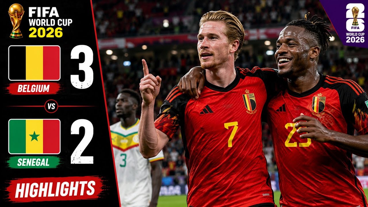Belgium vs Senegal 3-2 Highlights | Belgium Edge Senegal in Five-Goal Thriller | FIFA World Cup 2026