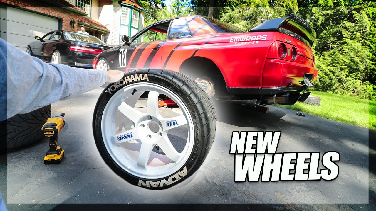 My Skyline GT-R Gets WHITE TE37s!