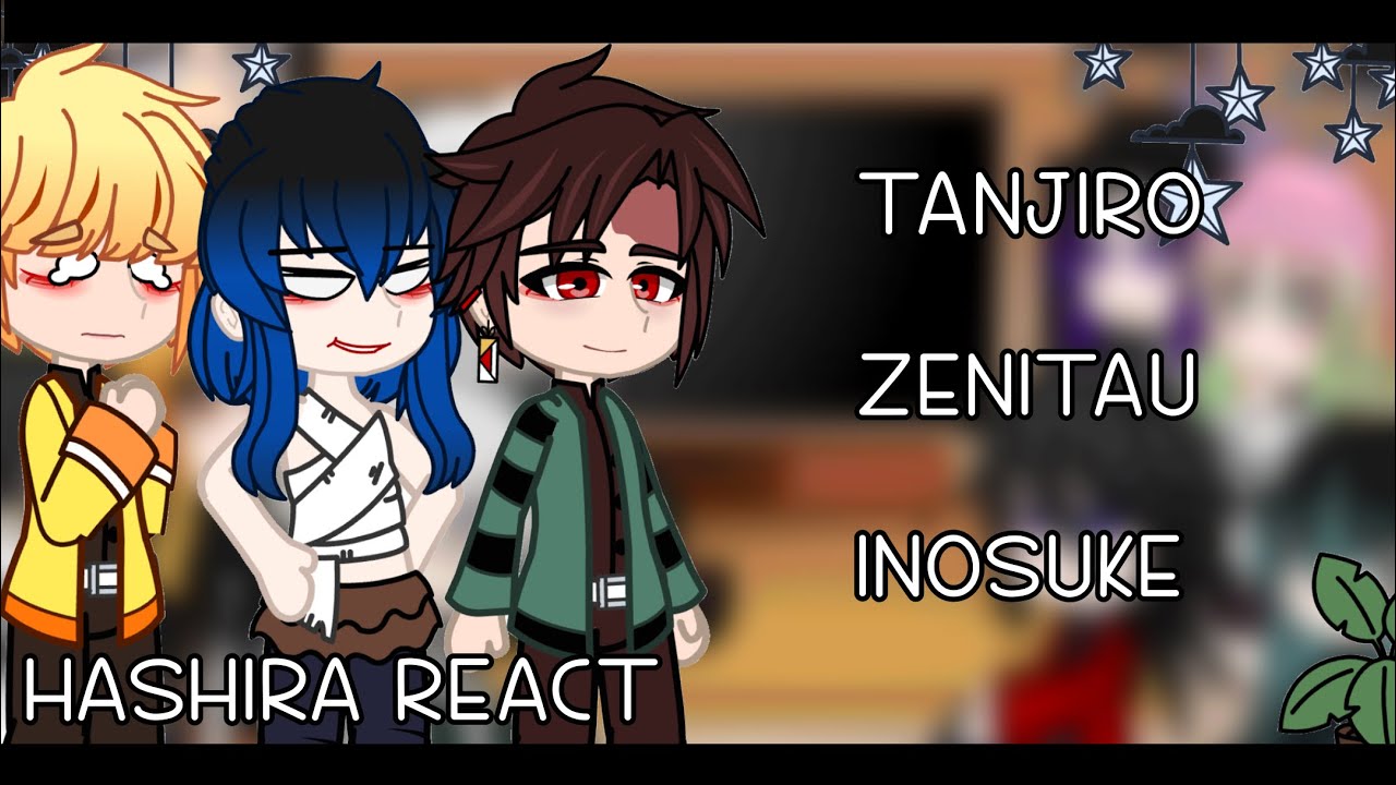 -' ;hashira react | Tanjiro-Zenitsu-inosuke  🎐 • .