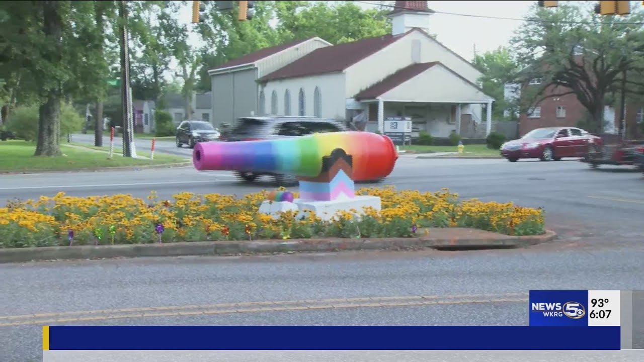 Homeless man arrested for painting over Pride-themed cannon
