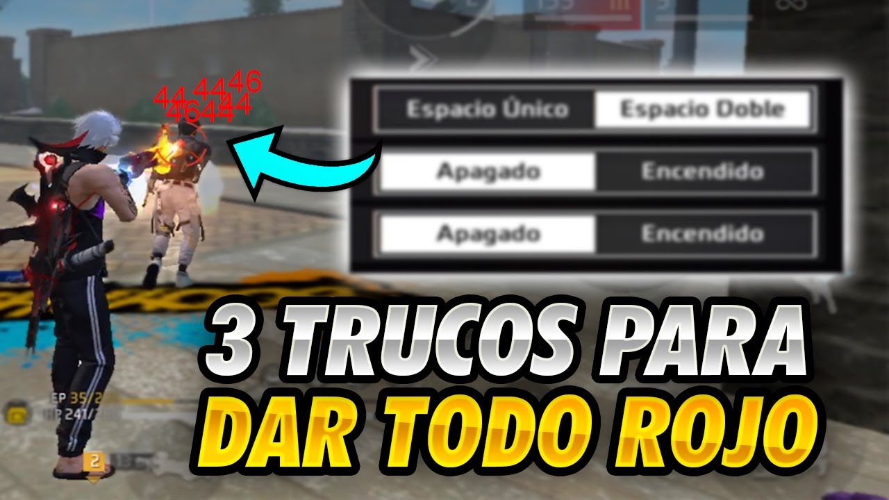 🔥 3 SECRETOS para dar TODO ROJO | LEVANTAR MIRA en FREE FIRE